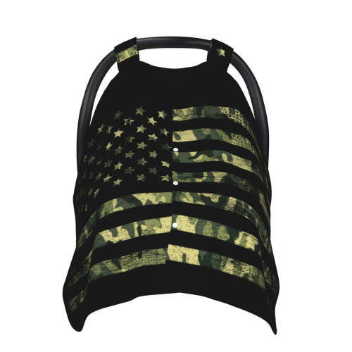 Car Seat Cover Baby - American Flag Camo Breathable Infant Car Seat Cover for Baby Carseat, Lightweight Comfort Baby Essentials Must Haves Newborn Stuff for Girl Boy