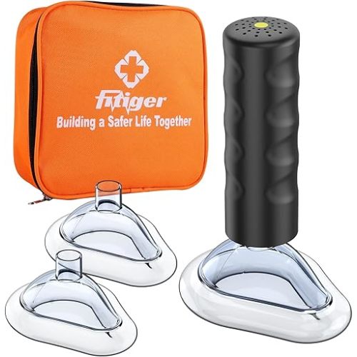 Choking Rescue Device, Anti Choking Device, First Aid Kit for Baby and Adults, Fitiger EasyPumpVac Pro Portable Airway Suction Device for Children and Adults - Home Kit