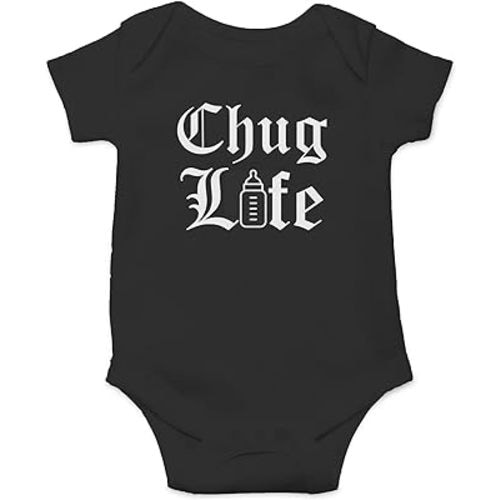 AW Fashions Chug Life Baby Bodysuit Funny, Cute, and Comfortable Infant Apparel - Trendy Newborn Clothing