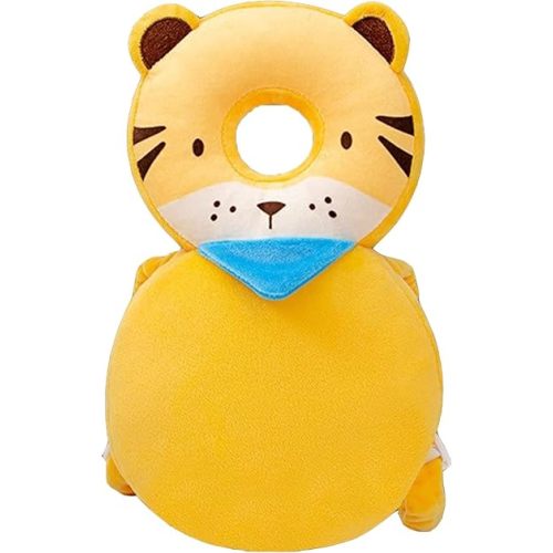 Baby Walker Head Protector Toddler Adjustable Baby Head Protection Backpack Wear Safety Pad (Cute Tiger)