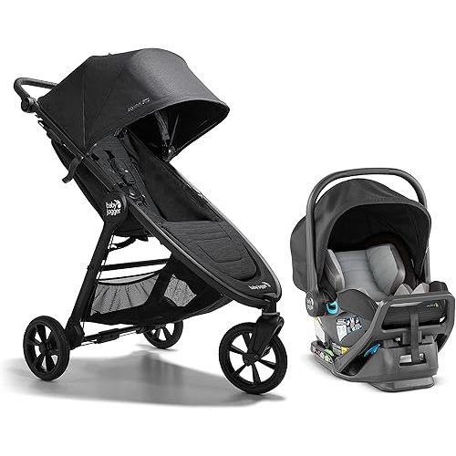 Baby Jogger City Mini GT2 All-Terrain Travel System Includes City GO 2 Infant Car Seat Opulent Black
