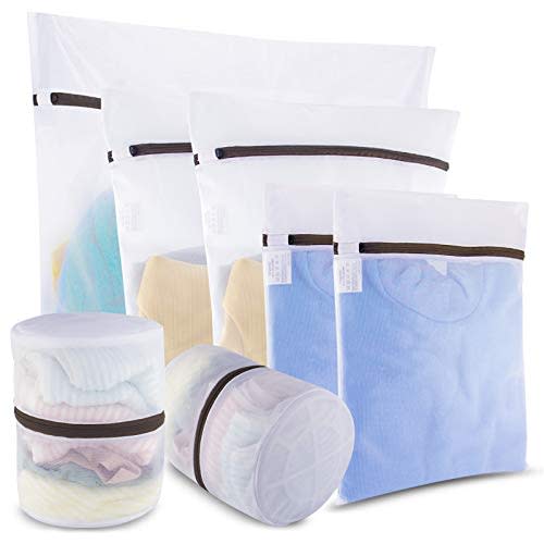 GOGOODA Set of 7 Mesh Laundry Bags for Delicates Wash Bags for Lingerie, Laundry, Hosiery, Blouse, Underwear, Pantyhose, Socks, Shoes