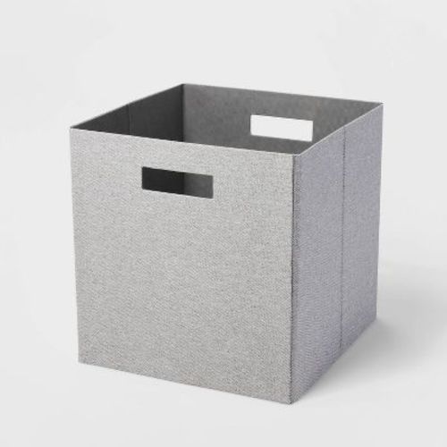 13" X 13" Fabric Bin Woven Yarn Dye Light Taupe - Brightroom™: 13 Inch Cube Storage System, Decorative Storage Bins