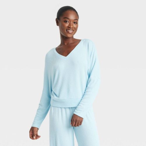 Women's Cozy Ribbed Pullover - Auden™ Oatmeal M