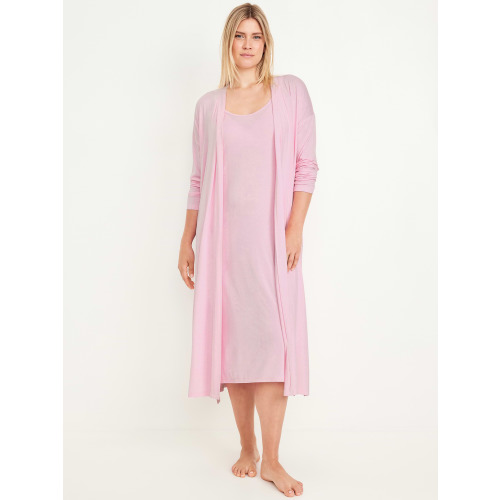 Maternity Robe and Nursing Nightgown Set