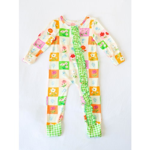 Cloud Layette - Checkered Blooms