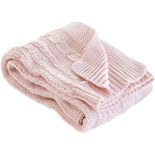 Burts Bees Baby Infant Blanket, Cable Knit, Made with 100% Soft Breathable Organic Cotton, Nursing Blankets, Machine Wash Baby Newborn Essentials, Size 30 x 40 Inch