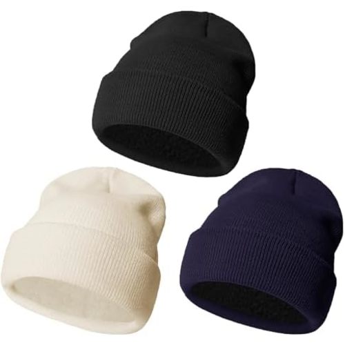 Urban Virgin Baby Girl Boy Beanies Fleece Lined Toddler Winter Hat Knit Girl Warm Beanies Kids Winter Hats for 0-6 Years