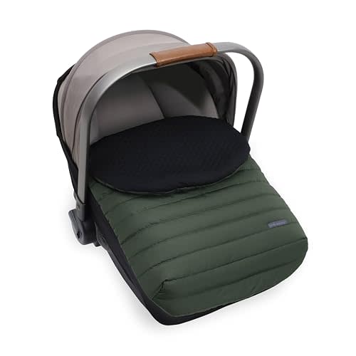 Little Unicorn Winter Car Seat Cover | Premium Insulated Fabric | Universal Fit & Easy to Install | Travel Bag Included (Dark Green)