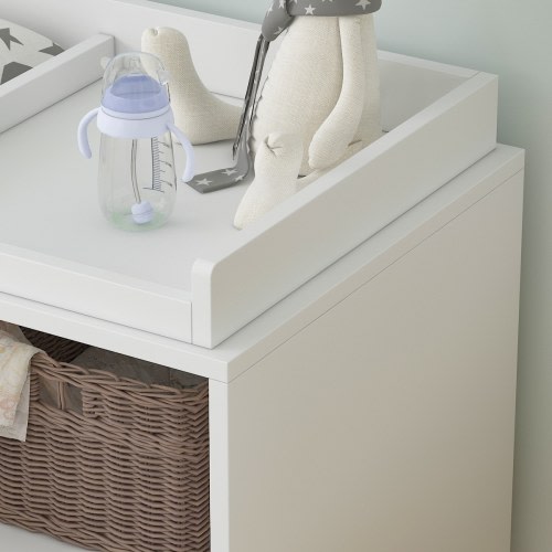 Timechee 47.2"W 5 Drawers Wooden Changing Table Dresser