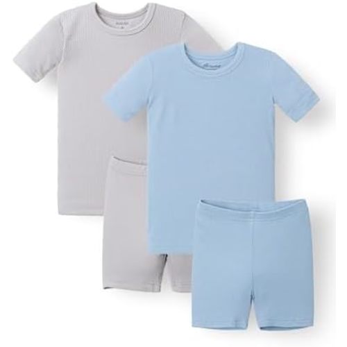 AVAUMA Toddler Short Pajamas Set Baby Boys Girls Kids Snug fit Ribbed Sleepwear pjs for Daily Life Style