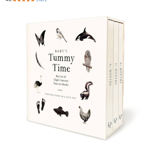 Baby's Tummy Time Book Box Set: A 3-Book Box Set of High-Contrast Art for Visual Stimulation at Tummy Time (Our Little Adventures Series)