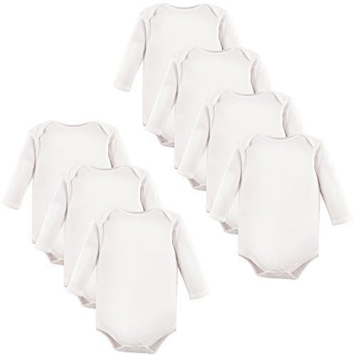Luvable Friends Baby Cotton Long-Sleeve Bodysuits