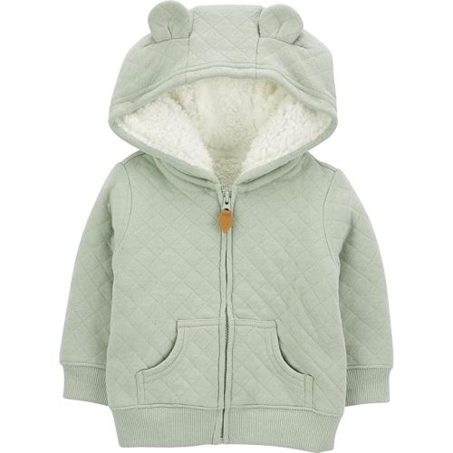 Simple Joys by Carter's Baby Hooded Sweater Jacket with Sherpa Lining