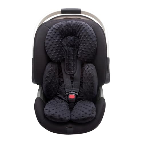 Pro Goleem Infant Car Seat Insert, Babybody Support for Toddler, Soft Minky Preemie Car Seat Insert, 2-in-1 Reversible, Perfect for Carseats, Strollers, Swings, Black