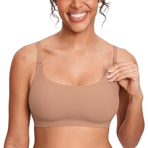 MOMANDA Women's Inbarely Nursing Bra Seamless Wireless Nursing Bras Unlined Maternity Bralettes for Breastfeeding