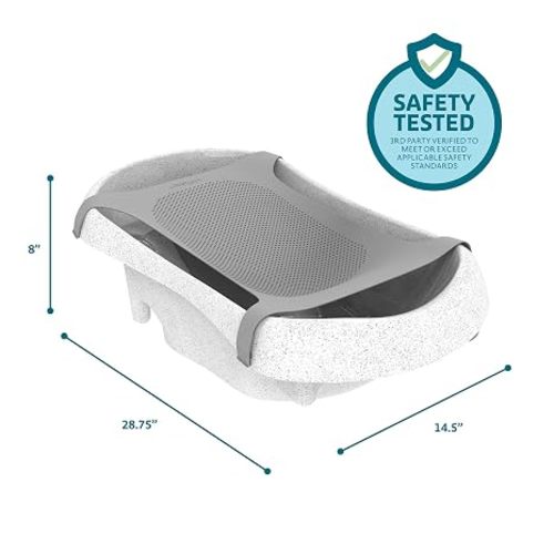 The First Years First Suds Newborn to Toddler Tub – 3 Stage Baby Bathtub with Soft, Non-Slip Infant Sling – Birth to 25 Pounds