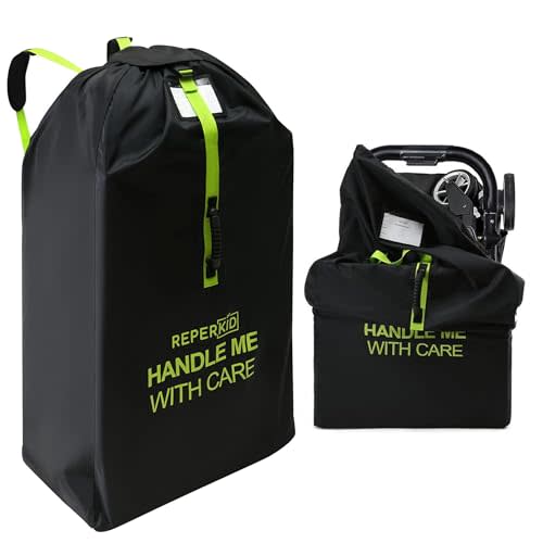 reperkid Premium Large Stroller Travel Bag for Airplane - 47" H x 24" W x 15" D for Large Single/Double/Jogging Strollers, Durable, Water-Resistant.