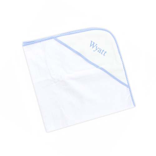 Blue Gingham Hooded Towel