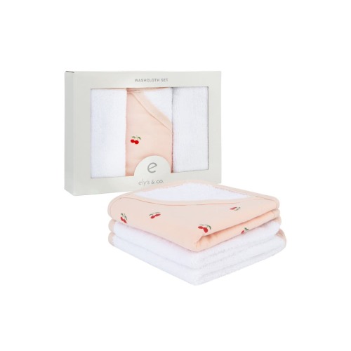 Baby Towel Wash Cloth Pink 3 Pack
