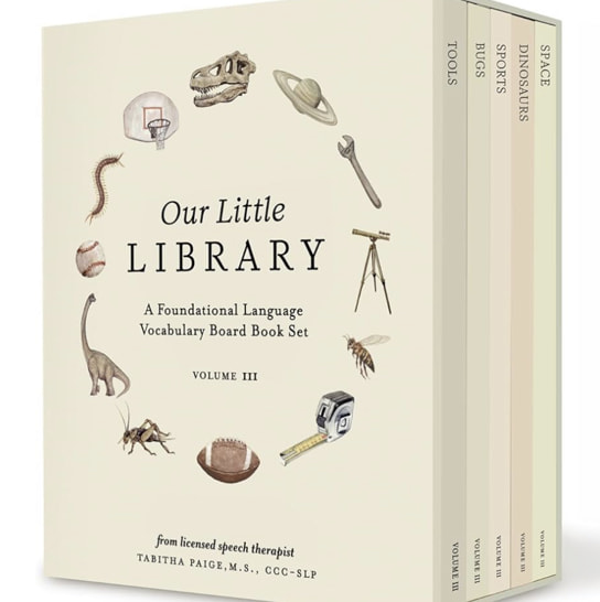 Our Little Library Vol. 3: Dinosaurs, Space, Tools, Bugs, and Sports Board Book Set for Boys & Girls (Tabitha Paige Children's Book Series)