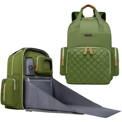 Diaper Bag Backpack with Changing Station, Baby Diaper Bag Organizer for Moms Dads Large Baby Changing Bags