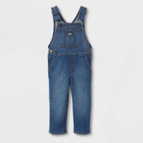 OshKosh B'gosh Toddler Boys' Solid Denim Overalls - Blue 18m: Adjustable Straps, Front & Back Pockets