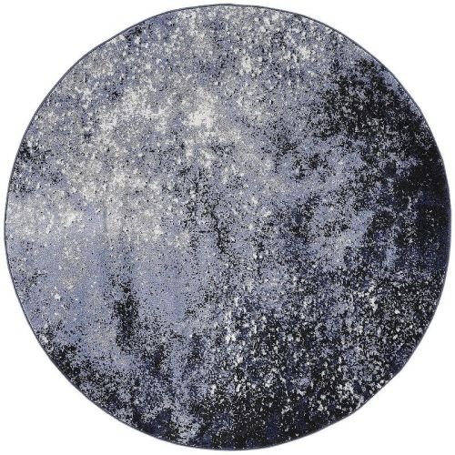 Nourison Passion Celestial Moon Area Rug Light Blue Black 8' x Round