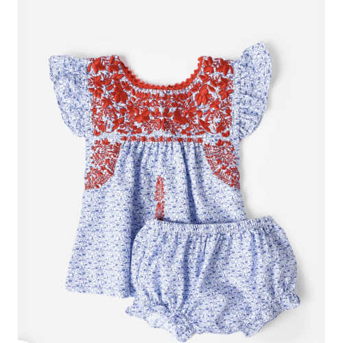 Six Honeybees Baby Girls' SMU Bloomer Set, 12 Months | Saint Bernard