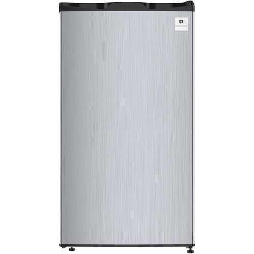 ACFR322 RCA Mini Refrigerator, Compact Freezer Compartment, Adjustable Thermostat Control, Reversible Door, Ideal Fridge for Dorm, Office, Apartment, Platinum Stainless, 3.2 Cubic Feet