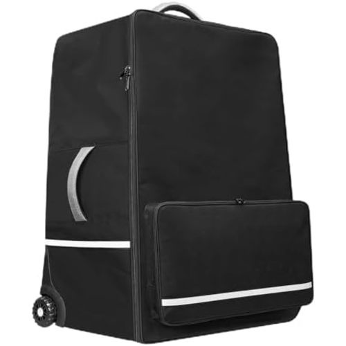 ORKELS Stroller Travel Bag for UPPAbaby Vista, Vista V2, Cruz V2 – Durable Foldable Gate Check Storage Bag for Airplane Travel – Black (rolling stroller bag)