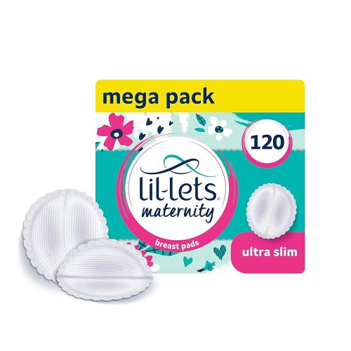 Lil-Lets Nursing Pads – 120 Individually Wrapped, Ultra-Thin, Absorbent & Fragrance-Free – Comfort & Protection for Nursing Moms Postpartum –Maximum Adhesion for Leak & Chafing Nipple Protection