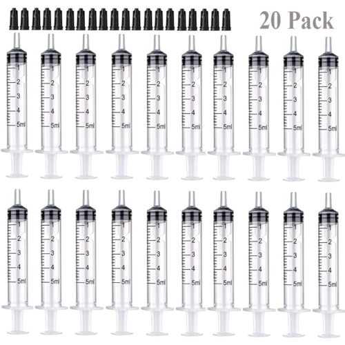 5ml Syringes with Caps (20 Pack)