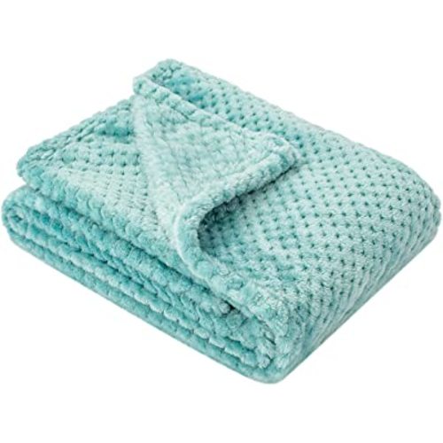 Fuzzy Blanket or Fluffy Blanket for Baby, Soft Warm Cozy Coral Fleece Toddler, Infant or Newborn Receiving Blanket for Crib, Stroller, Travel, Decorative (28Wx40L, XS-Blue Bell)