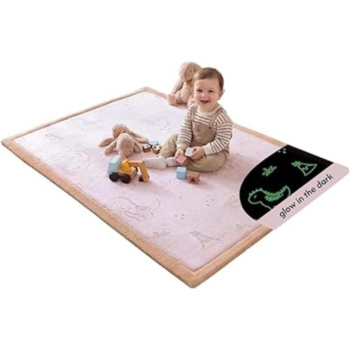 Hakuna Matte GlowCloud Baby Play Mat for Floor 47”x 67” Dinosaurs