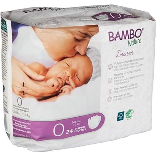 Bambo Nature Premium Baby Diapers (Sizes 0 to 6 Available), Size 0, 24 Count