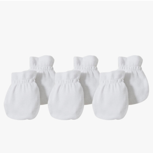 Burt's Bees Baby Baby Girls' Mittens, No-Scratch Mitts, 100% Organic Cotton, Set of 3