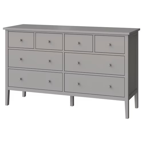 GULLABERG 8-drawer dresser - gray/anchor/unlock function 66 1/8x18 7/8x39 3/8 "