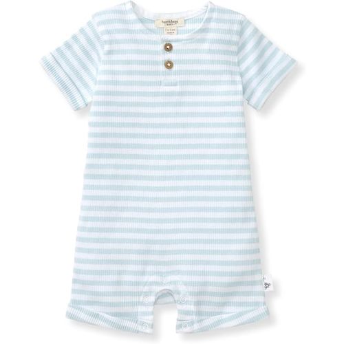 Burt's Bees Baby baby-boys Short Sleeve Rompers, 100% Organic Cotton One-piece Coverall and Layette Set