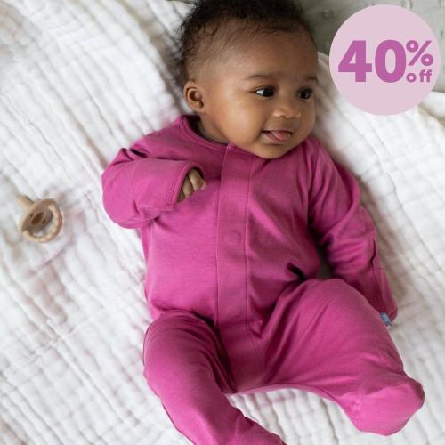 berry wine organic organic cotton magnetic parent favorite footie – Magnetic Me