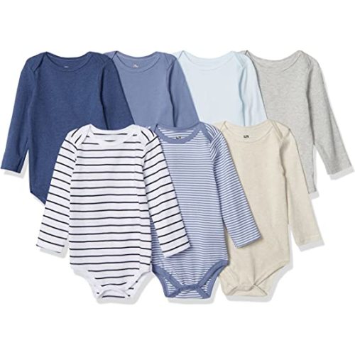 Hudson Baby Unisex Baby Cotton Long-Sleeve Bodysuits (9-12M)