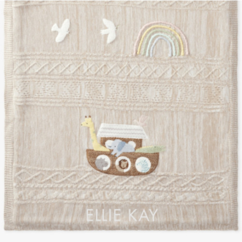 Noah's Ark Heirloom Baby Blanket