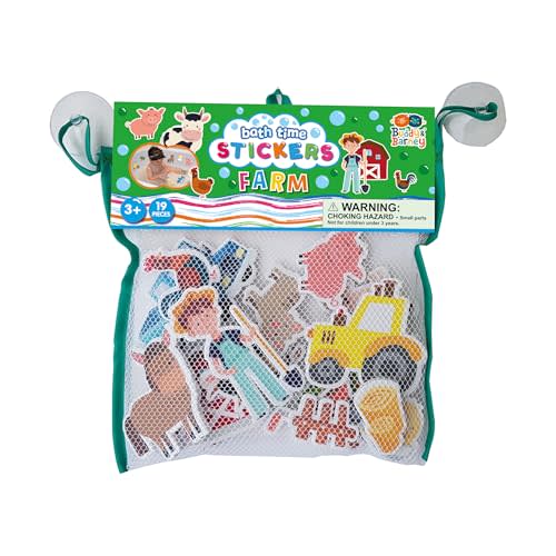 VARUN Buddy & Barney | Farm Bath Time Stickers - Bath Tub Fun for Kids & preschoolers BB146