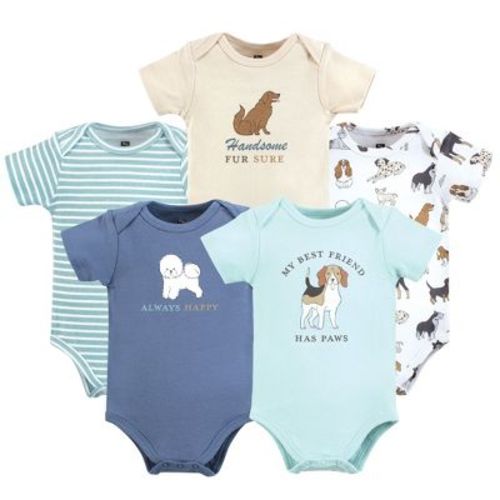 Hudson Baby Infant Boy Cotton Bodysuits, Dogs, 0-3 Months