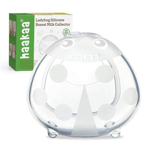 haakaa Ladybug Breast Milk Collector Breast Shells Milk Saver Nursing Cups for Large Milk Supply, Replace Disposable Breast Pads, Reusable & Wearable (150ml, 1 Pc) - Clear - 5oz/150ml - 1 Count