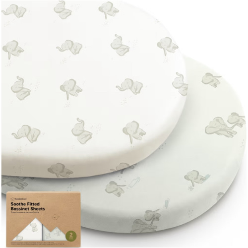 2-Pack 100% Cotton Bassinet Sheets Compatible with Halo Bassinest Swivel Sleeper