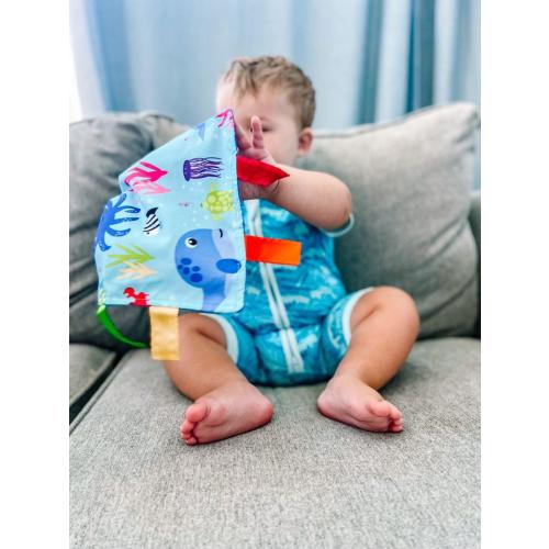 Ocean Animals Under the Sea Baby Crinkle Tag Learning Toy by Baby Jack (no loops)