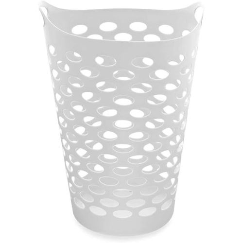Starplast Tall Flex Laundry Basket 17.75" x 17.25" x 26", White (1, White)
