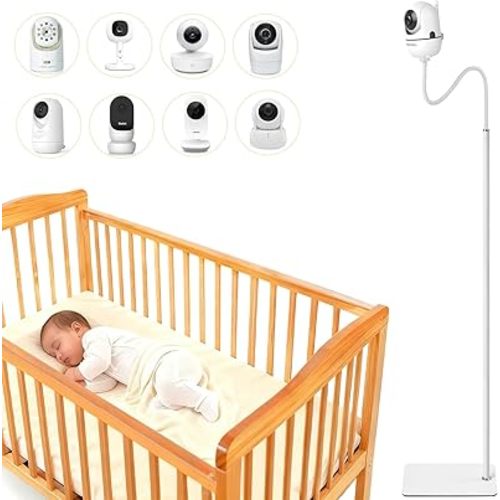 iTODOS Baby Monitor Floor Stand Holder Mount Compatible with Infant Optics DXR-8 Pro,Nanit Pro & Flex Stand,HelloBaby HB6550/6560,VTech VM819/VM901,Owlet,Momcozy,eufy,Motorola and 1/4 Threaded Camera