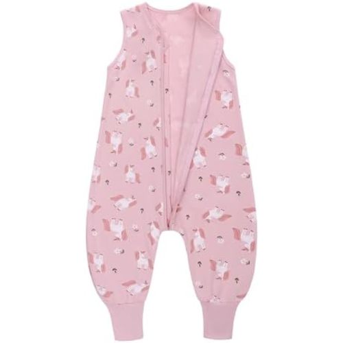 Miracle Baby Sleep Sack with Feet - 0.5 TOG 100% Cotton Wearable Blanket, Sleeveless Design Sleeping Bag for Baby